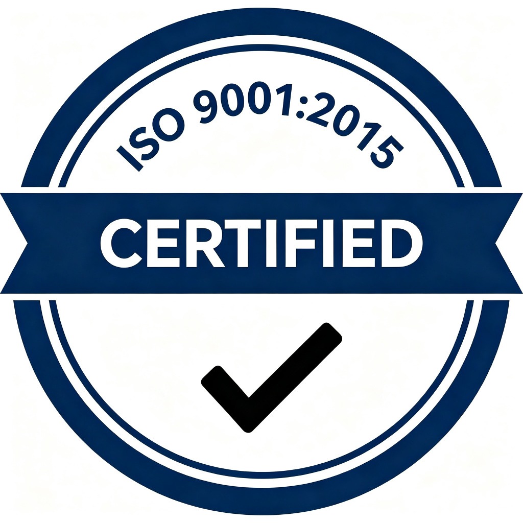 ISO 9001 certification badge